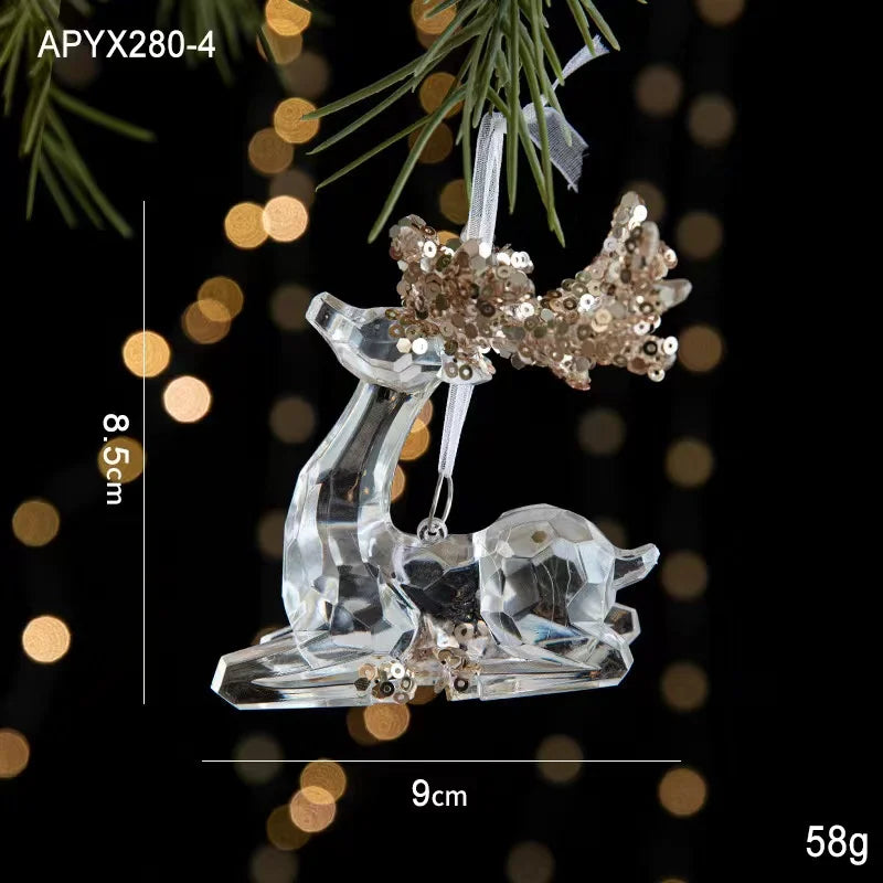 Sparkling Snowflake Acrylic Pendant Decor for Christmas - Image 6