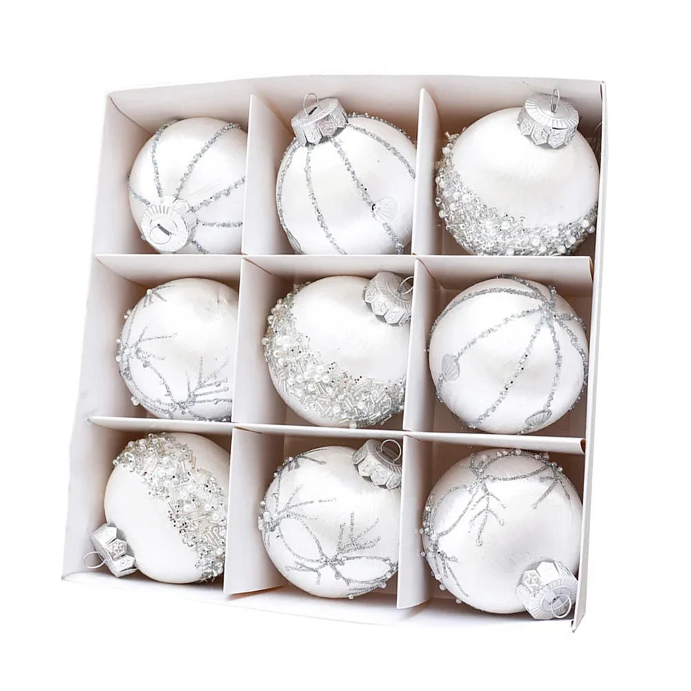 Elegant 9-Piece Wine Red Christmas Ball Ornaments - Image 5