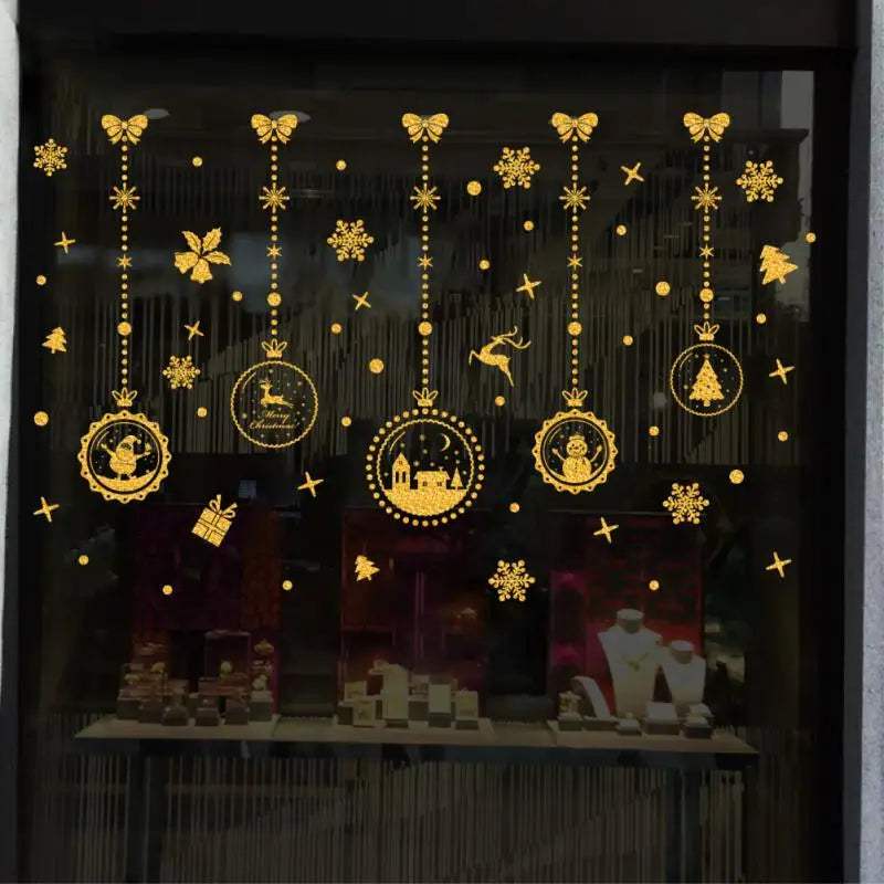 Festive Christmas Tree Window Clings - 1/2/4PCS - Image 17