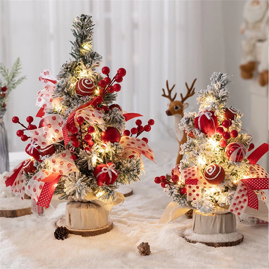 Vibrant Mini Christmas Tree Ornaments - Flocking Colors - Image 25