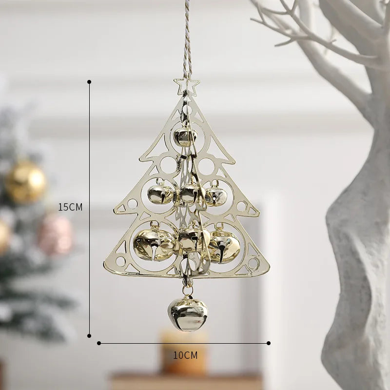 Nordic Christmas Tree Bell Pendant Decoration - Image 2