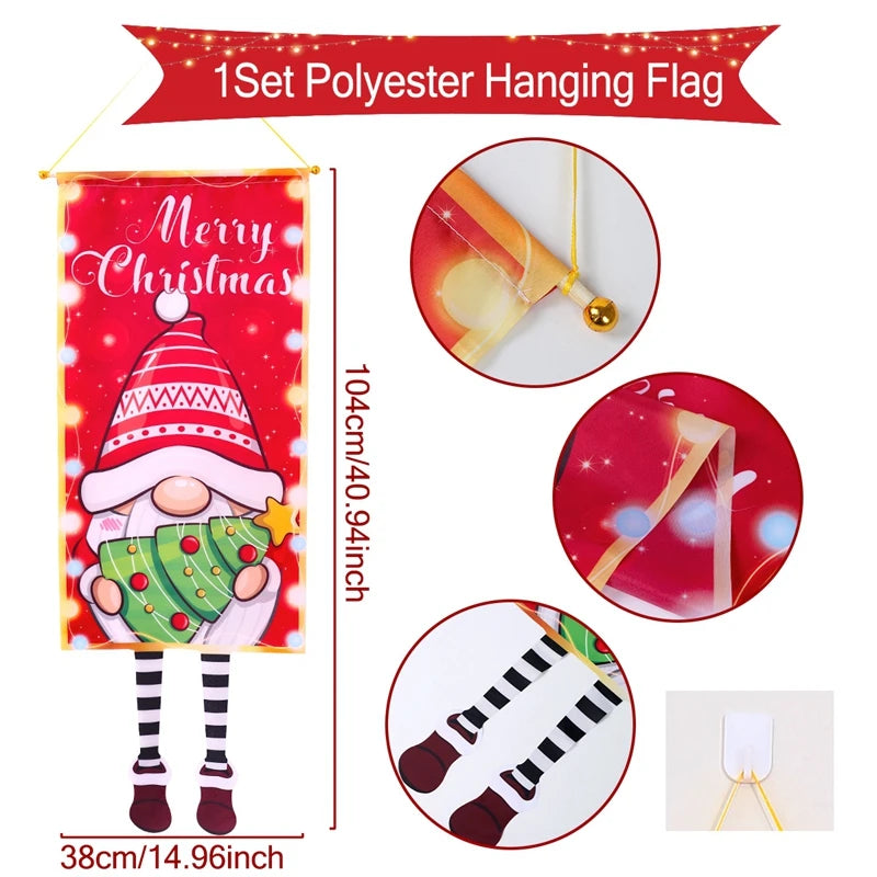 Christmas Hanging Flags for Festive Porch Decor - Image 4