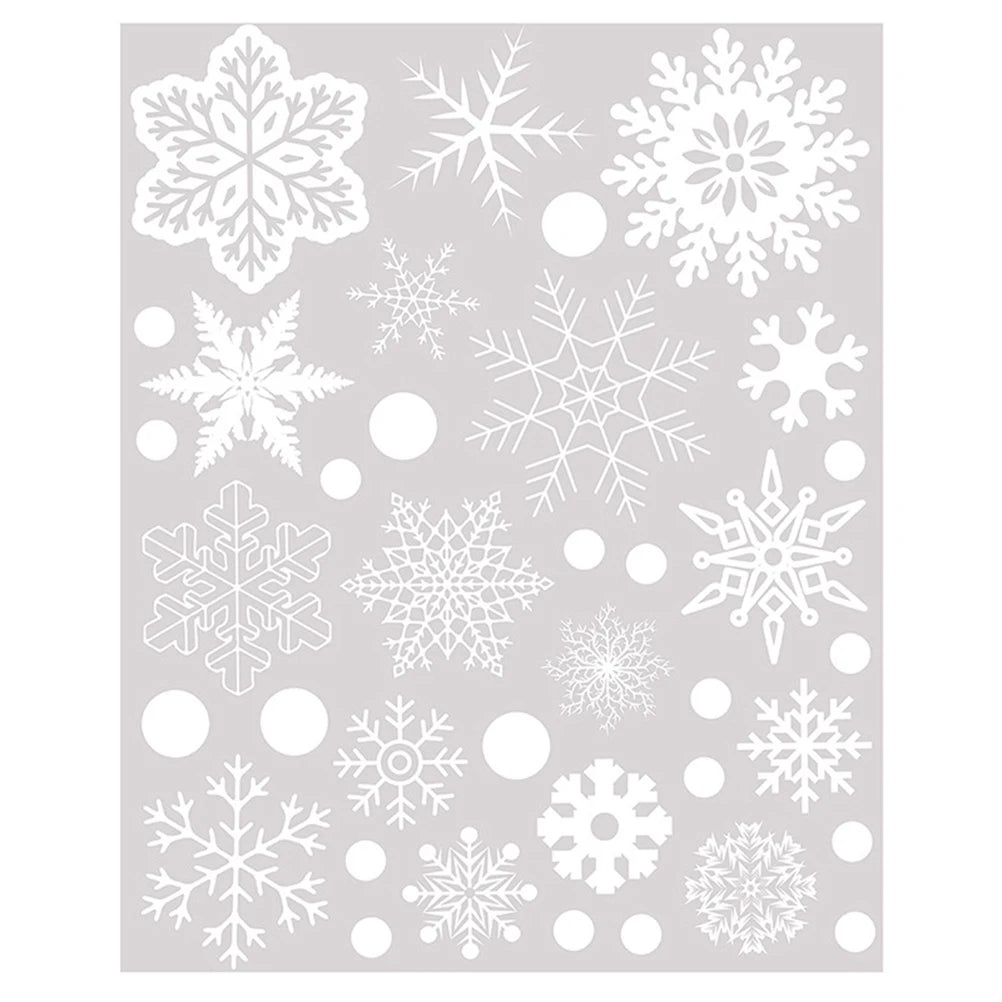 37pcs Glitter Snowflake Window Clings – Christmas Decor - Image 14
