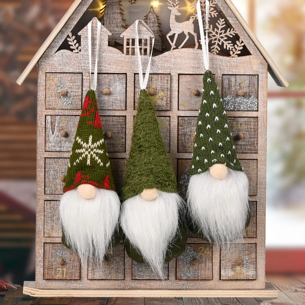 Set of 3 Christmas Gnome Elf Ornaments - Image 7