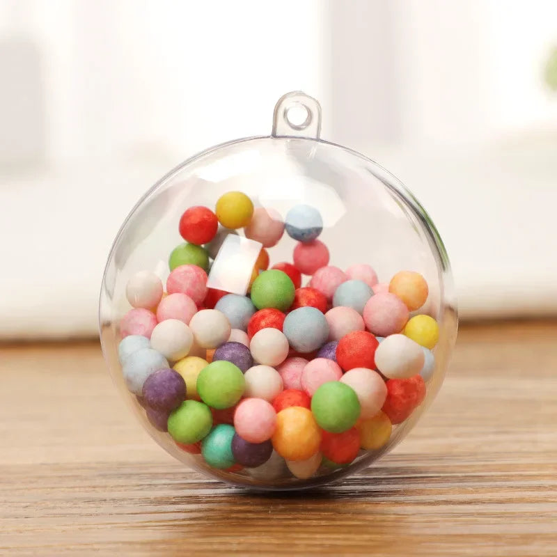 Sparkling Clear Fillable Christmas Ornaments - 12 Pcs - Image 15