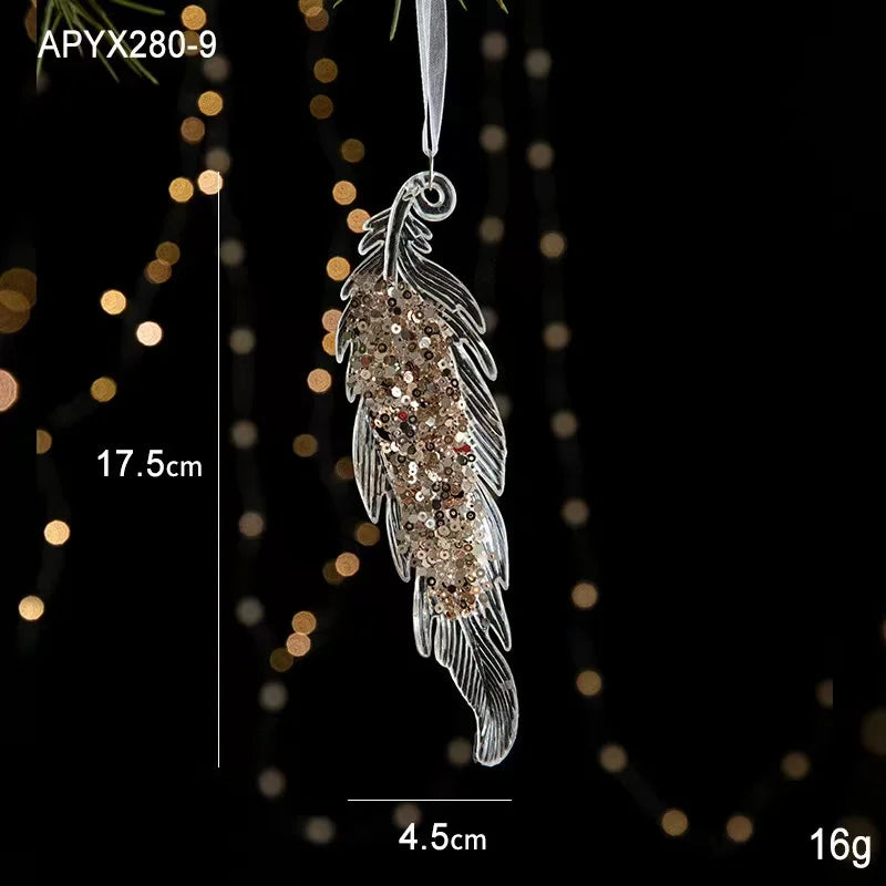 Sparkling Snowflake Acrylic Pendant Decor for Christmas - Image 19