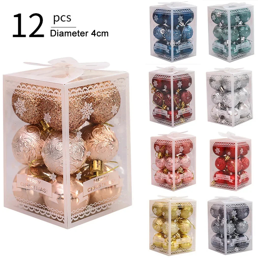 Glittering Christmas Tree Baubles for Festive Decor