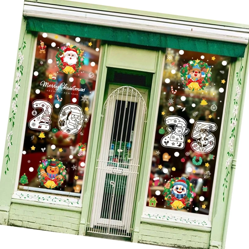 Festive Double-Sided Christmas Window Stickers - Image 16