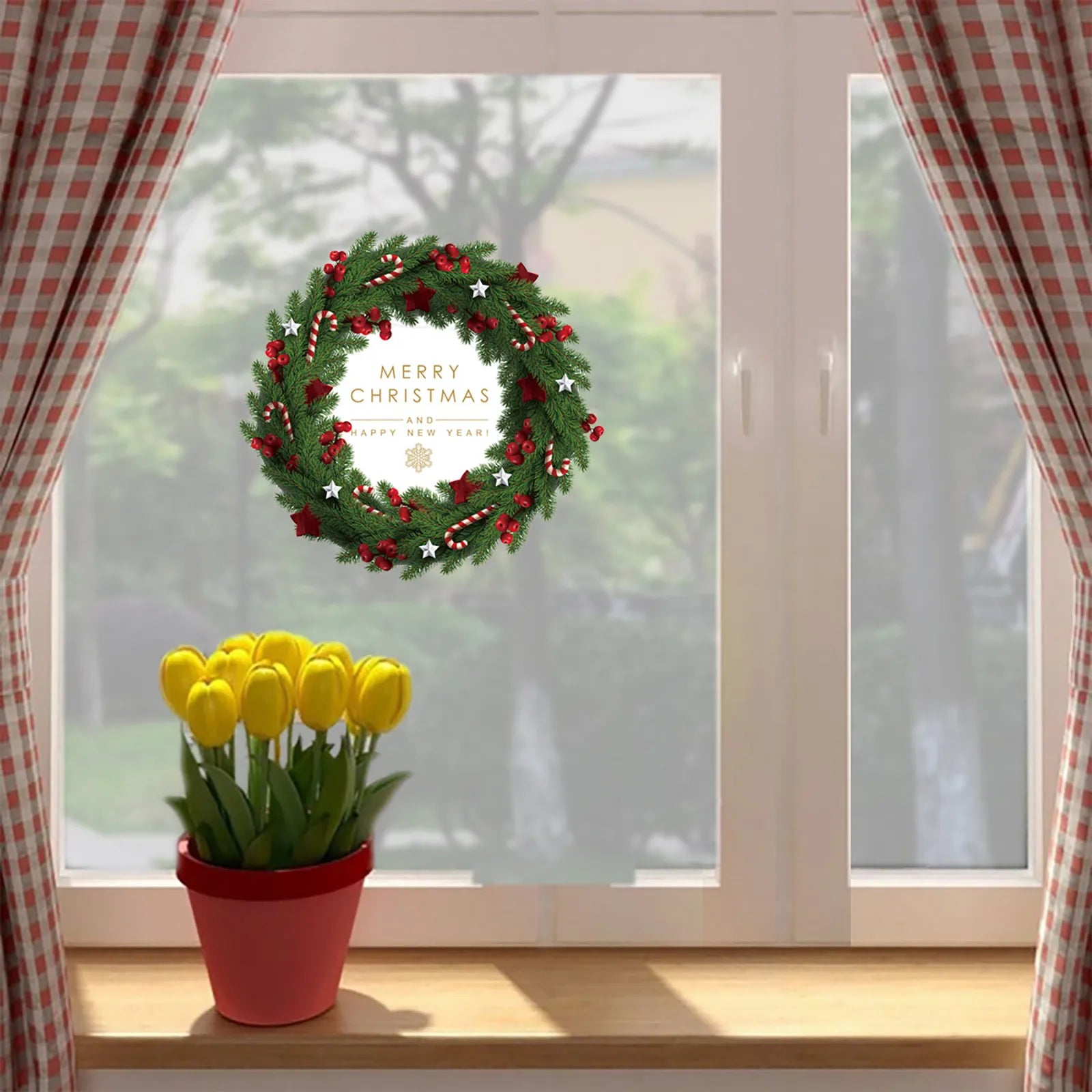Festive Christmas Window Clings - Snowman & Snowflakes - Image 6
