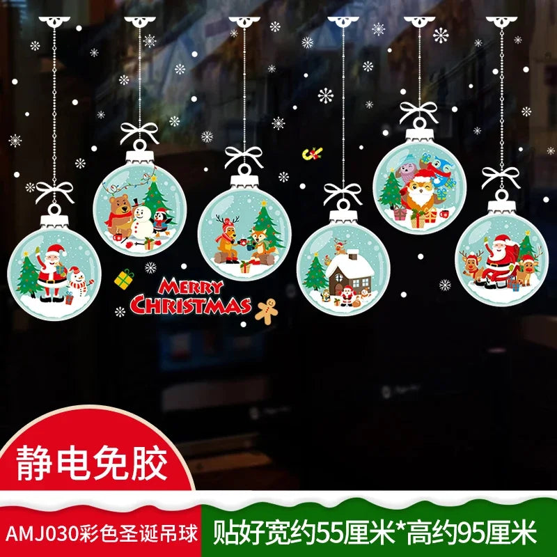 Festive Christmas Window Clings - Santa, Deer & Snowflakes - Image 31