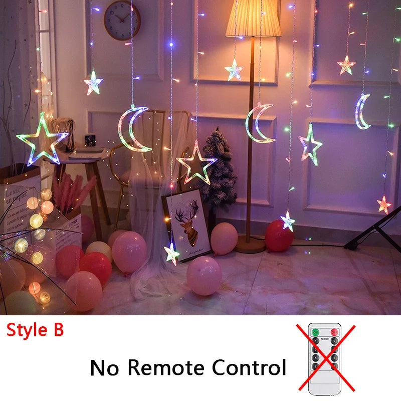 LED Star & Moon Fairy String Lights for Christmas - Image 11