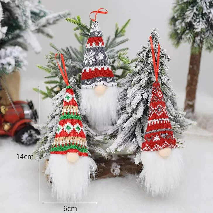 Set of 3 Christmas Gnome Elf Ornaments - Image 14
