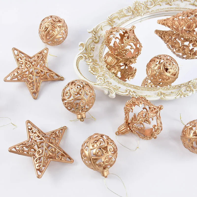Elegant Star Hollow Ball Ornaments for Christmas - Image 17