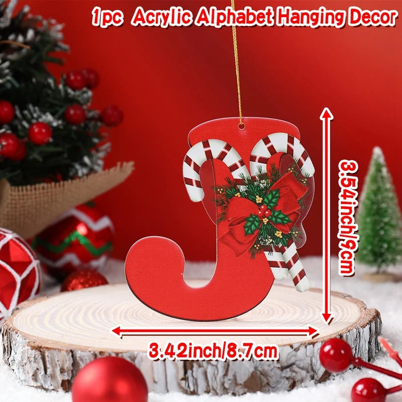 Customizable Acrylic Christmas Letter Ornaments - Image 27