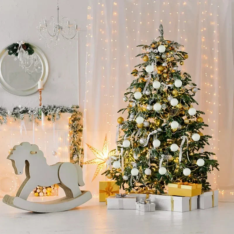 Snowy White Foam Christmas Balls for Festive Decor - Image 21