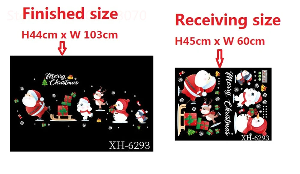 Removable Santa Claus & Christmas Tree Wall Stickers - Image 51