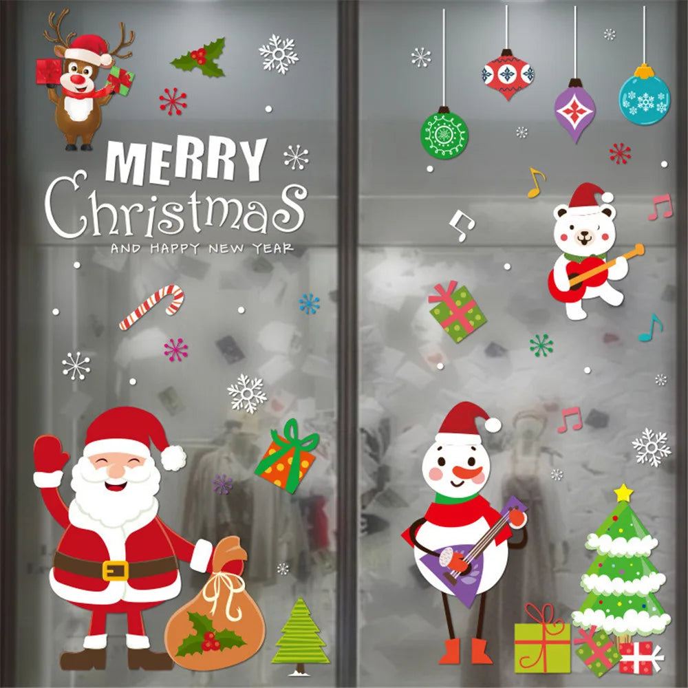 Festive Santa Claus Window Clings for Christmas Cheer - Image 15