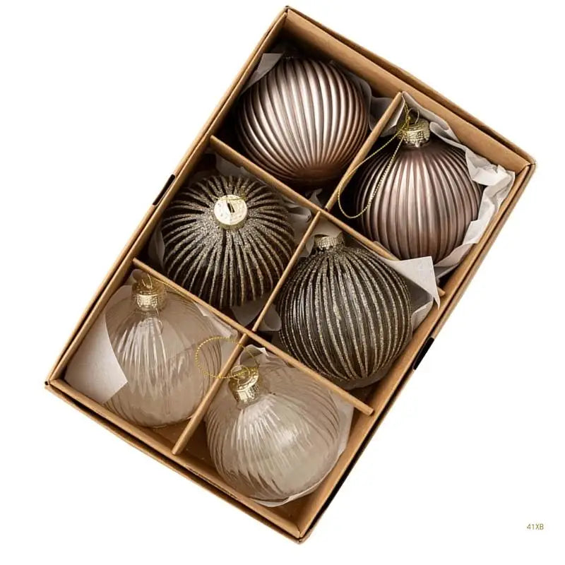 Set of 6 Christmas Glass Baubles - Stunning Tree Ornaments - Image 11
