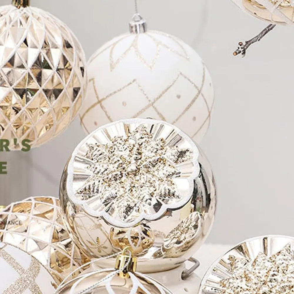 Set of 9 Colorful Cartoon Christmas Balls - Image 3