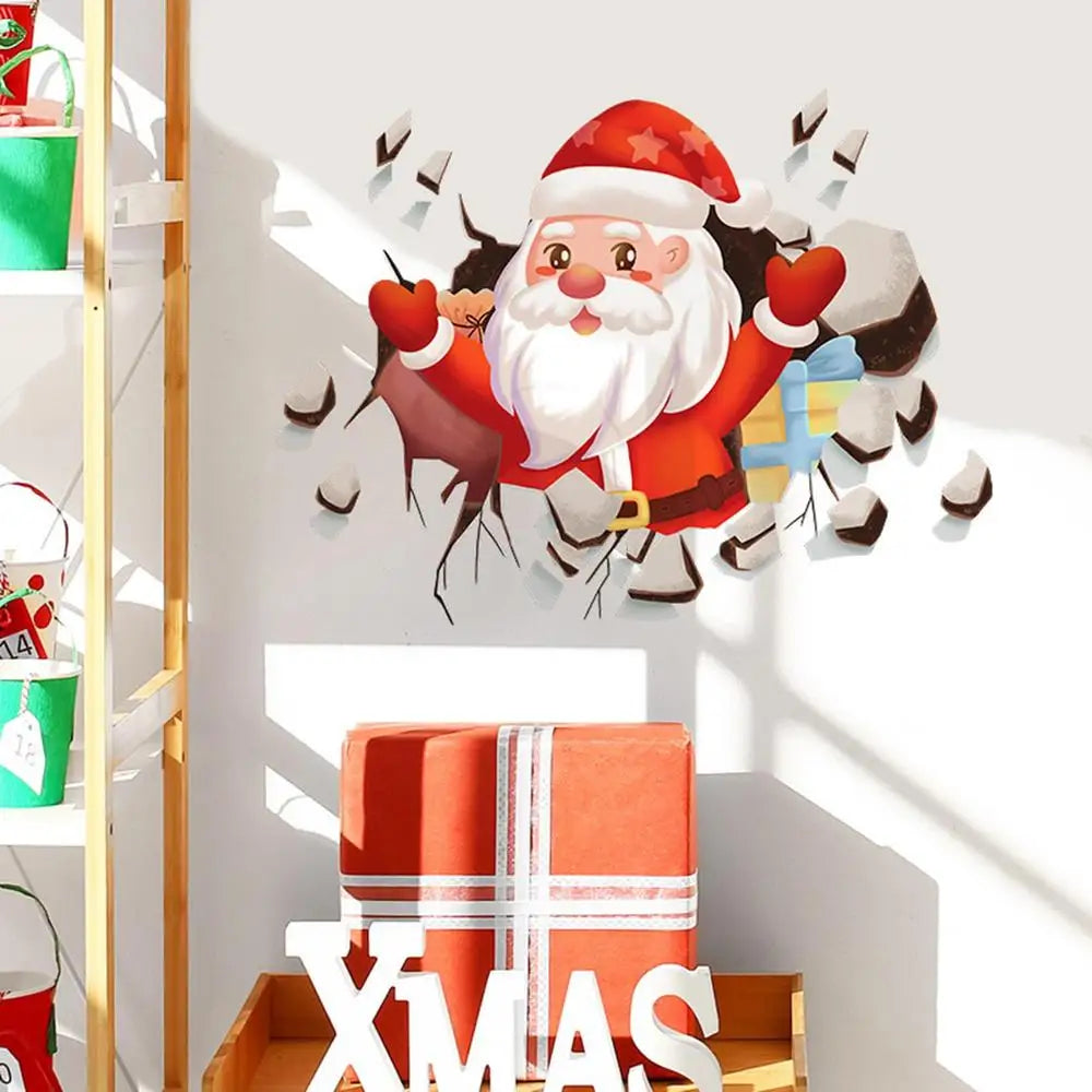 Festive Santa Claus Window Clings for Christmas Decor - Image 12