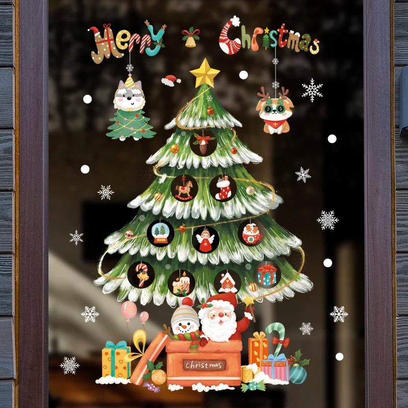 Festive Santa & Tree Window Stickers for Christmas - Image 5