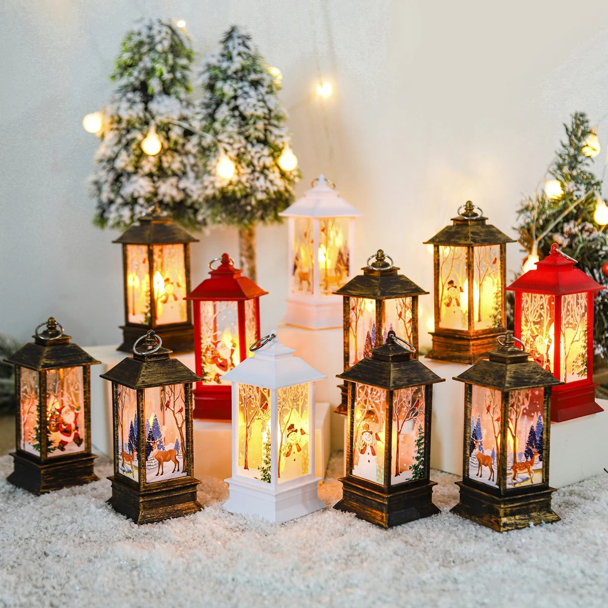 Festive Christmas Lantern Lights for Home Decor
