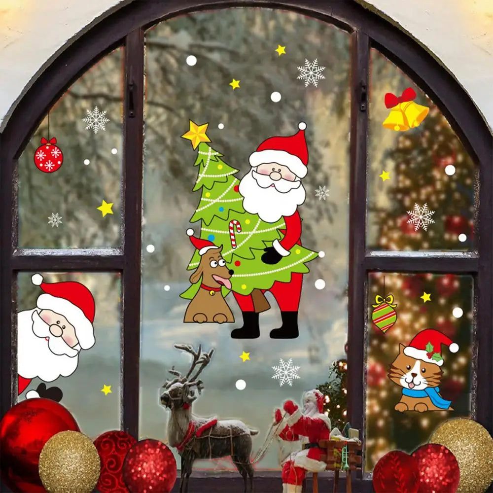 Festive Santa & Reindeer Window Clings - Waterproof! - Image 9