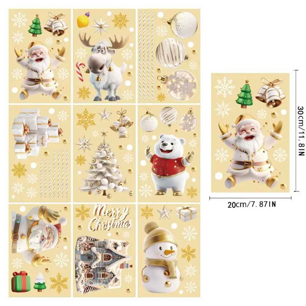 Festive Double-Sided Merry Christmas Window Clings - Image 8