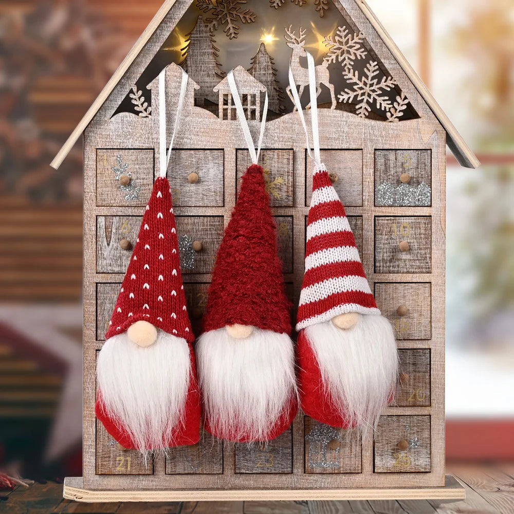 Set of 3 Christmas Gnome Elf Ornaments - Image 6
