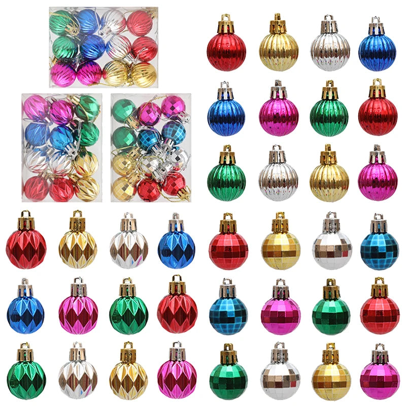 Colorful 12pcs Mini Christmas Ball Ornaments - Image 3