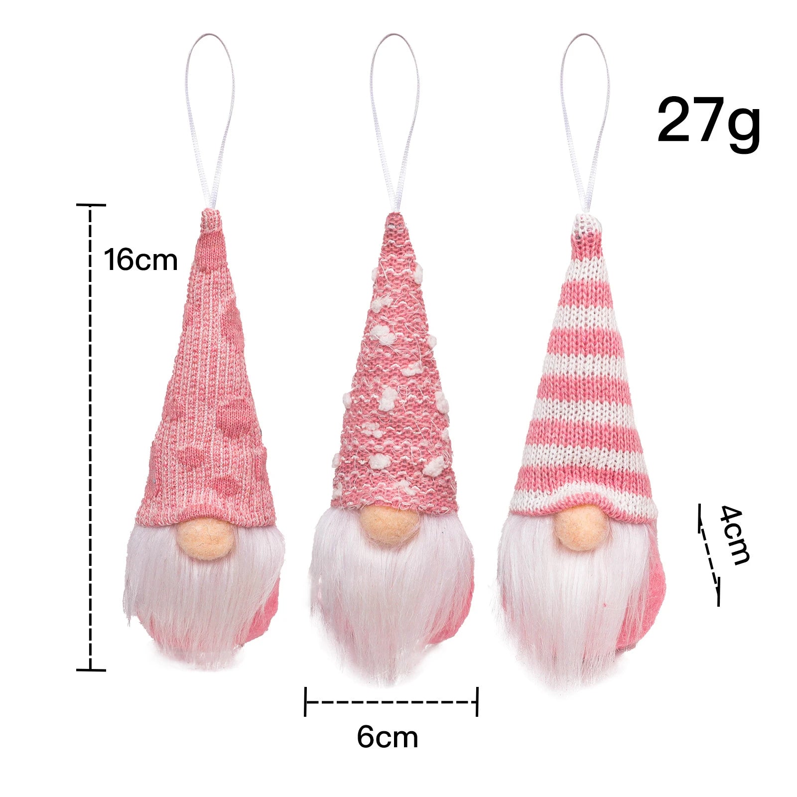 Set of 3 Christmas Gnome Elf Ornaments - Image 8