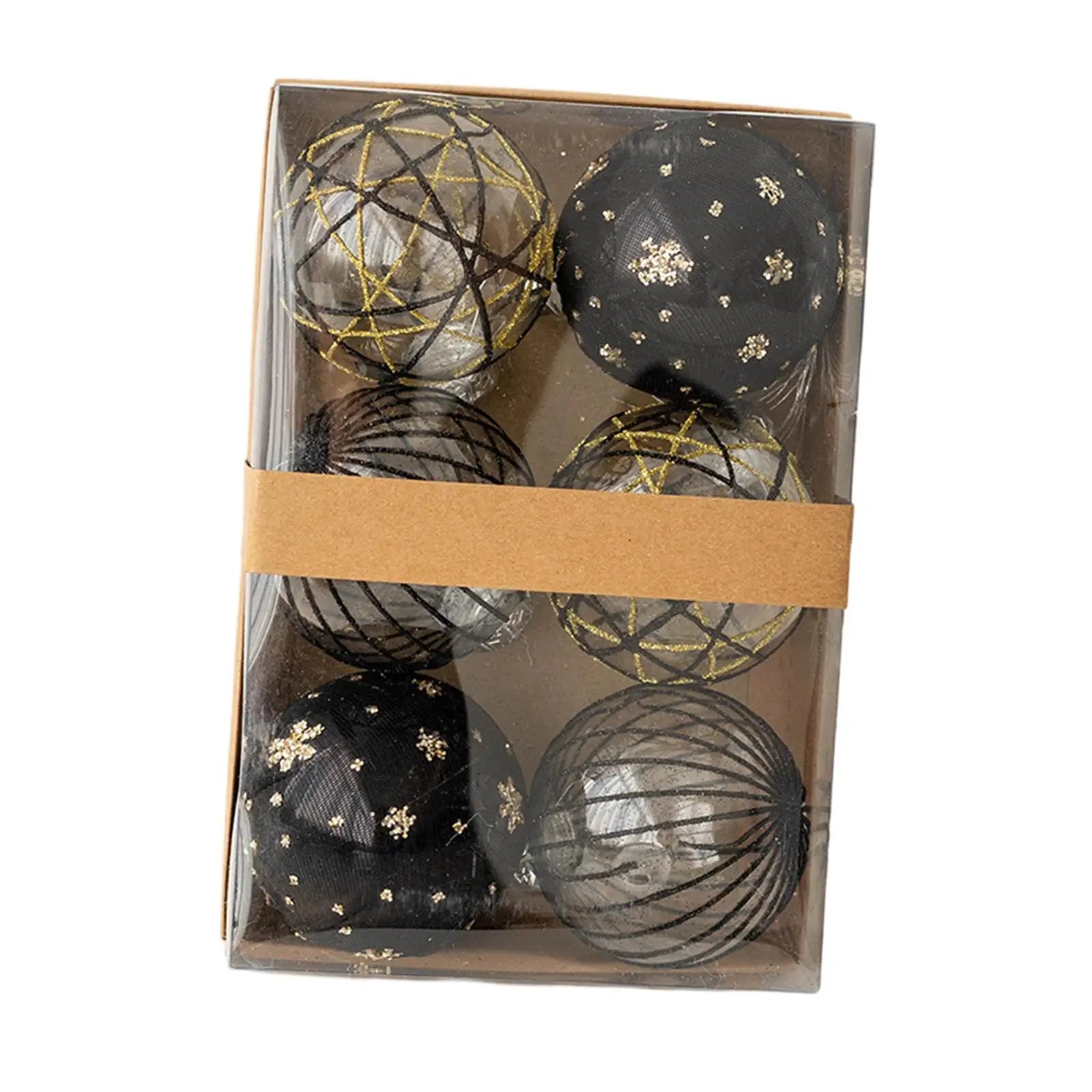 Set of 6 Festive Christmas Ball Ornaments - Image 4