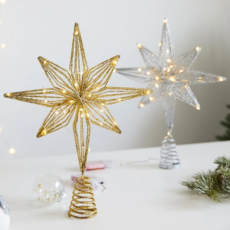 Shimmering Christmas Star Tree Topper Ornament - Image 16