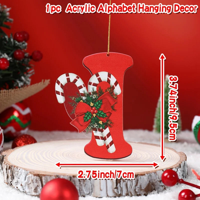 Customizable Acrylic Christmas Letter Ornaments - Image 28