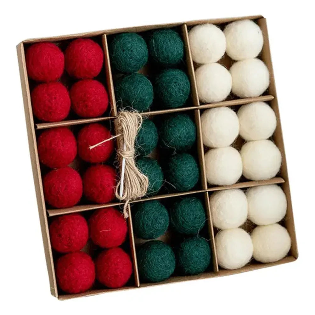 Creative DIY Wool Felt Ball Christmas Ornaments - Image 20