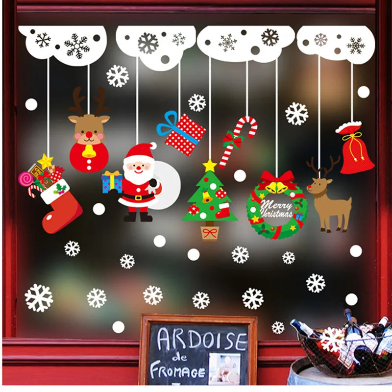 Festive Snowflake Window Clings for Christmas Cheer - Image 3