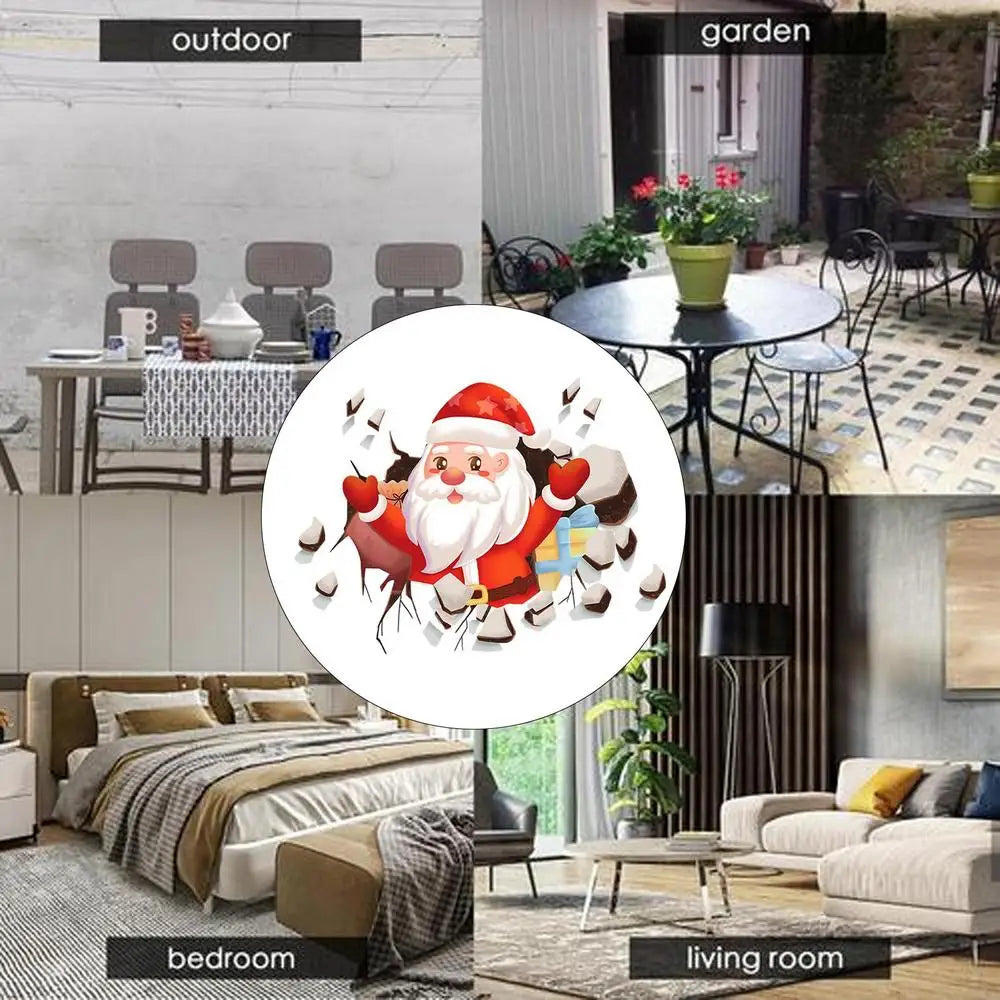 Festive Santa Claus Window Clings for Christmas Decor - Image 13