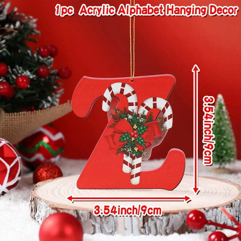 Customizable Acrylic Christmas Letter Ornaments - Image 15