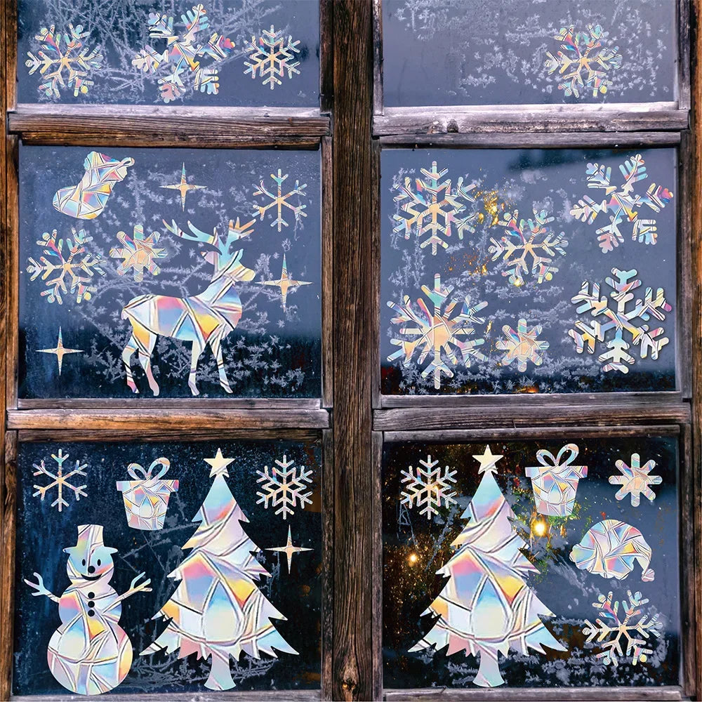 Festive Snowflake Window Film - Removable Xmas Cling