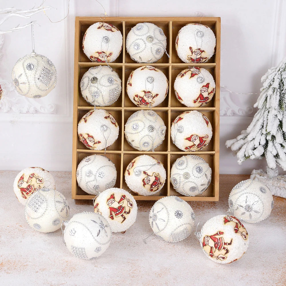 Snowflake White Christmas Tree Ornaments - Reusable Decor - Image 3