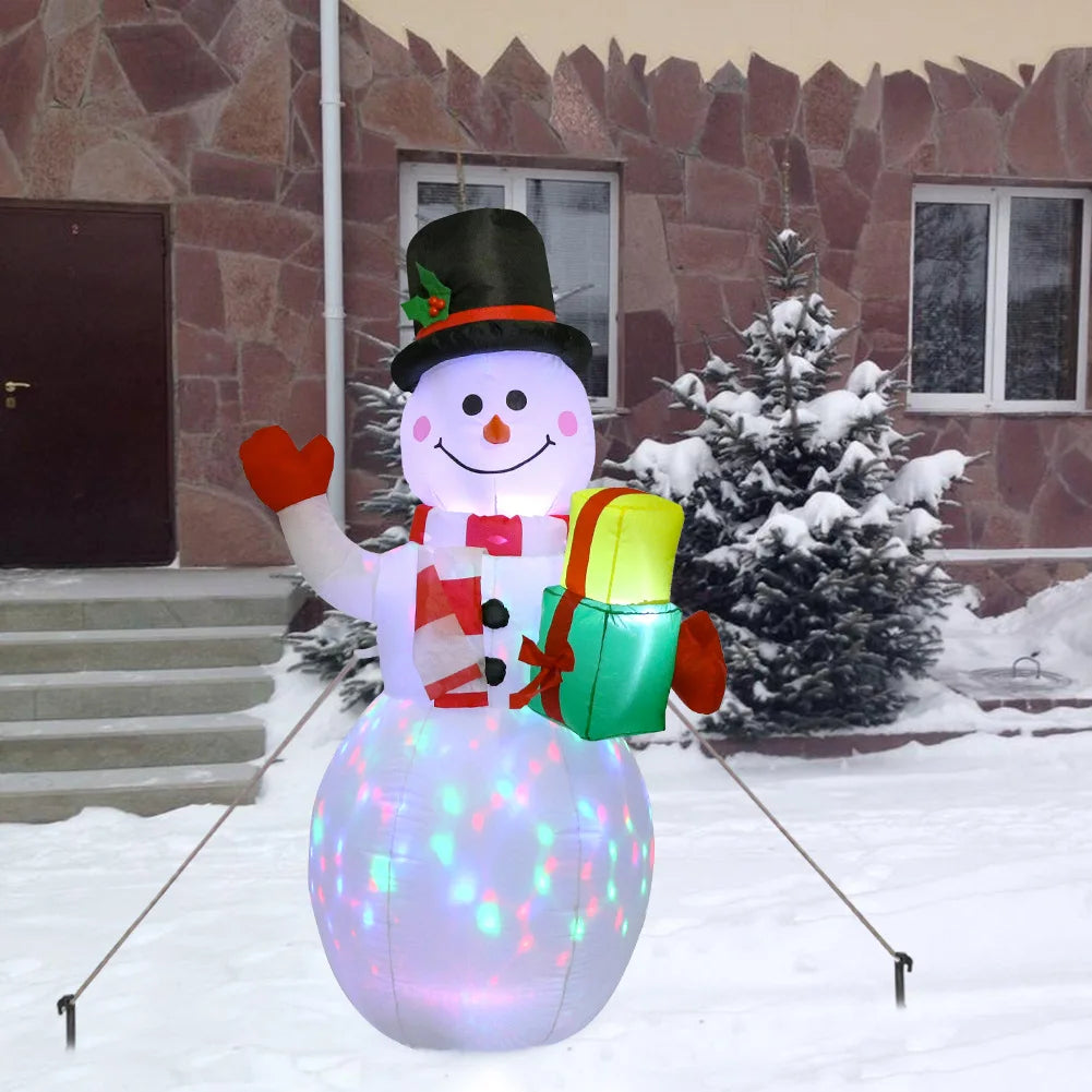 Festive Inflatable Snowman & Balloon Garden Decor - Image 3