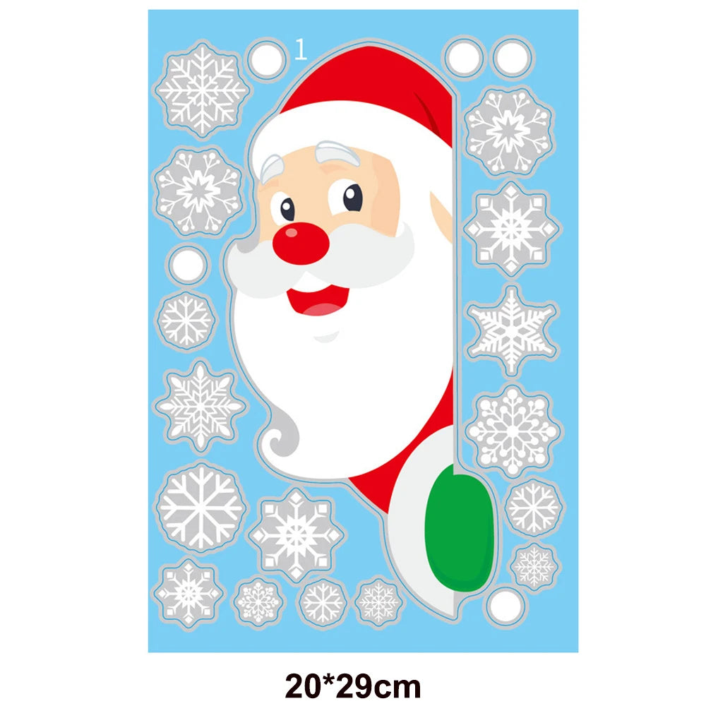 Festive Santa & Snowman Reusable Window Clings - Image 34
