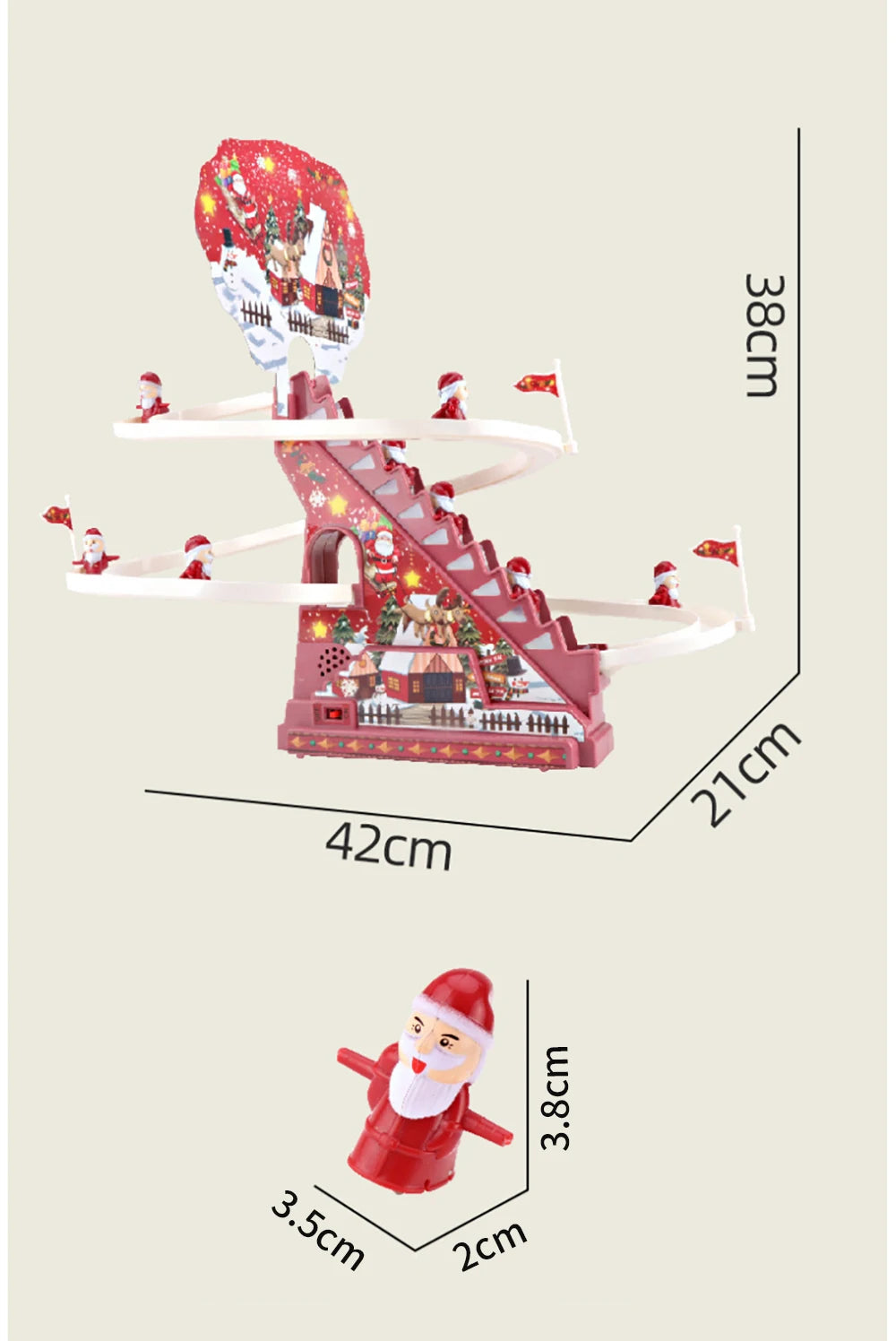 Santa Claus Electric Climbing Ladder Ornament - Image 18