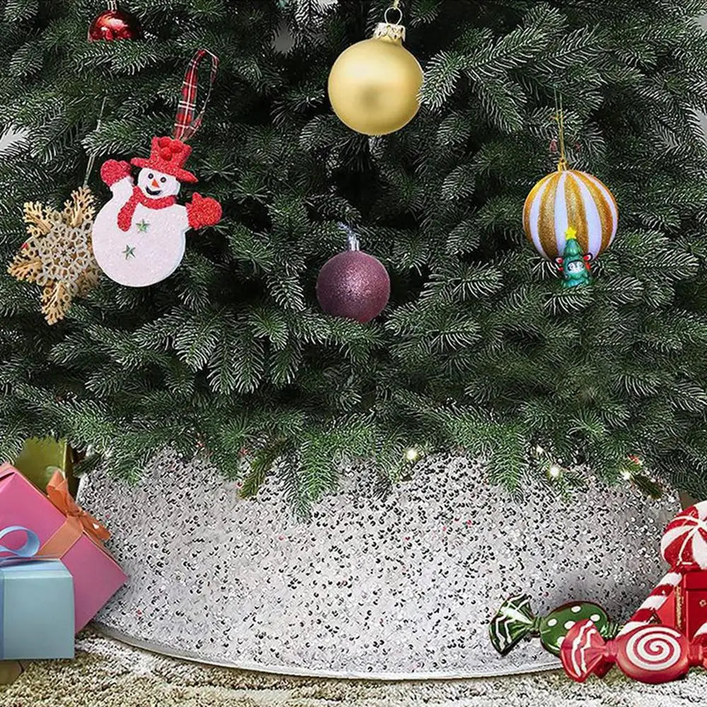 Sparkling Sequin Christmas Skirt for Festive Decor - Image 17