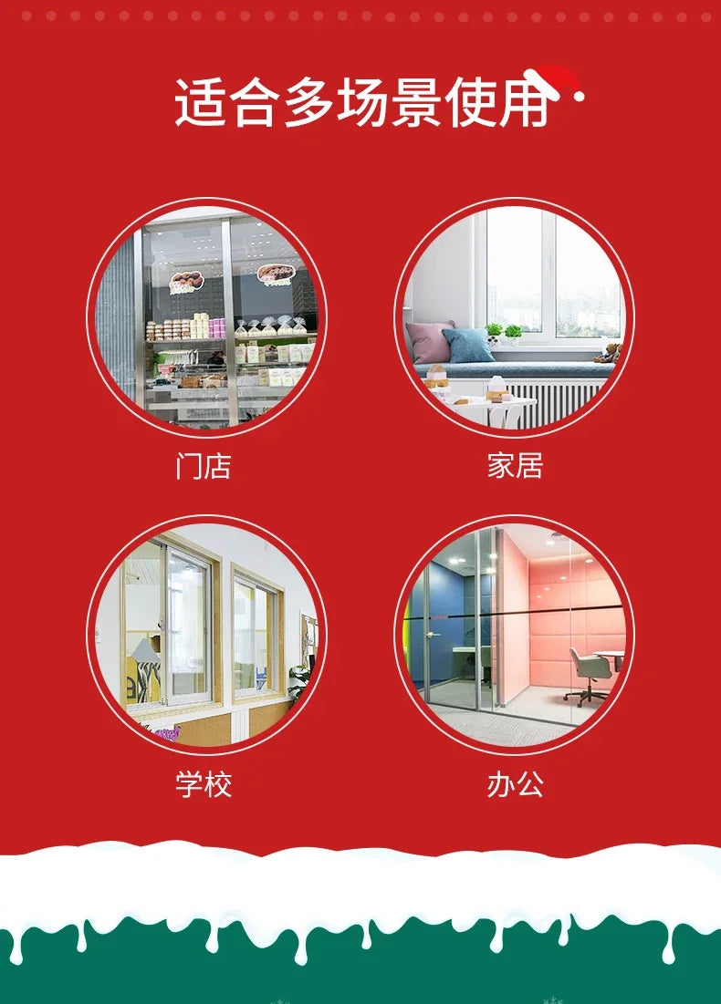 Festive Christmas Window Clings - Santa, Deer & Snowflakes - Image 30