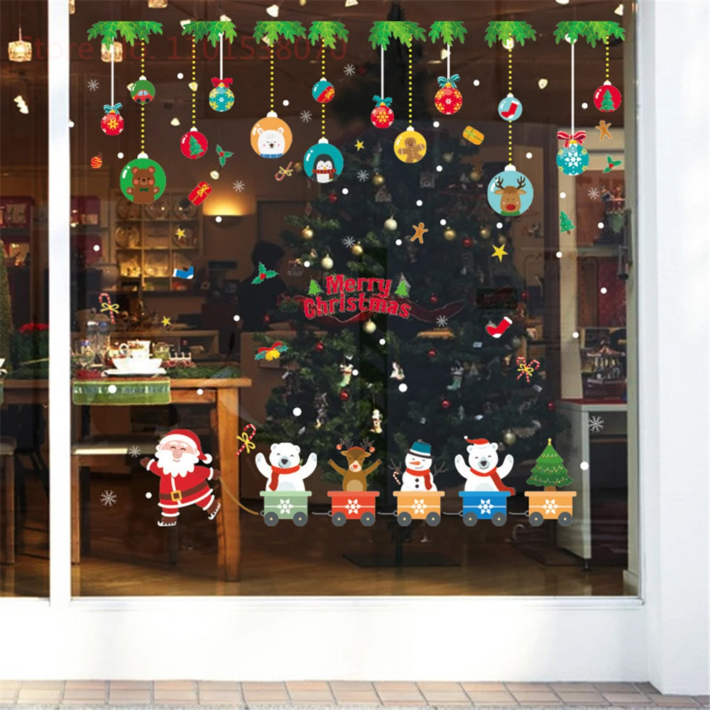 Removable Santa Claus & Christmas Tree Wall Stickers - Image 32
