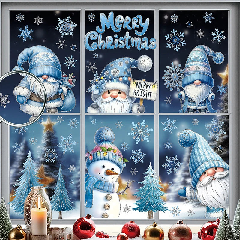 Festive Christmas Window Stickers: Snowmen & Snowflakes - Image 3