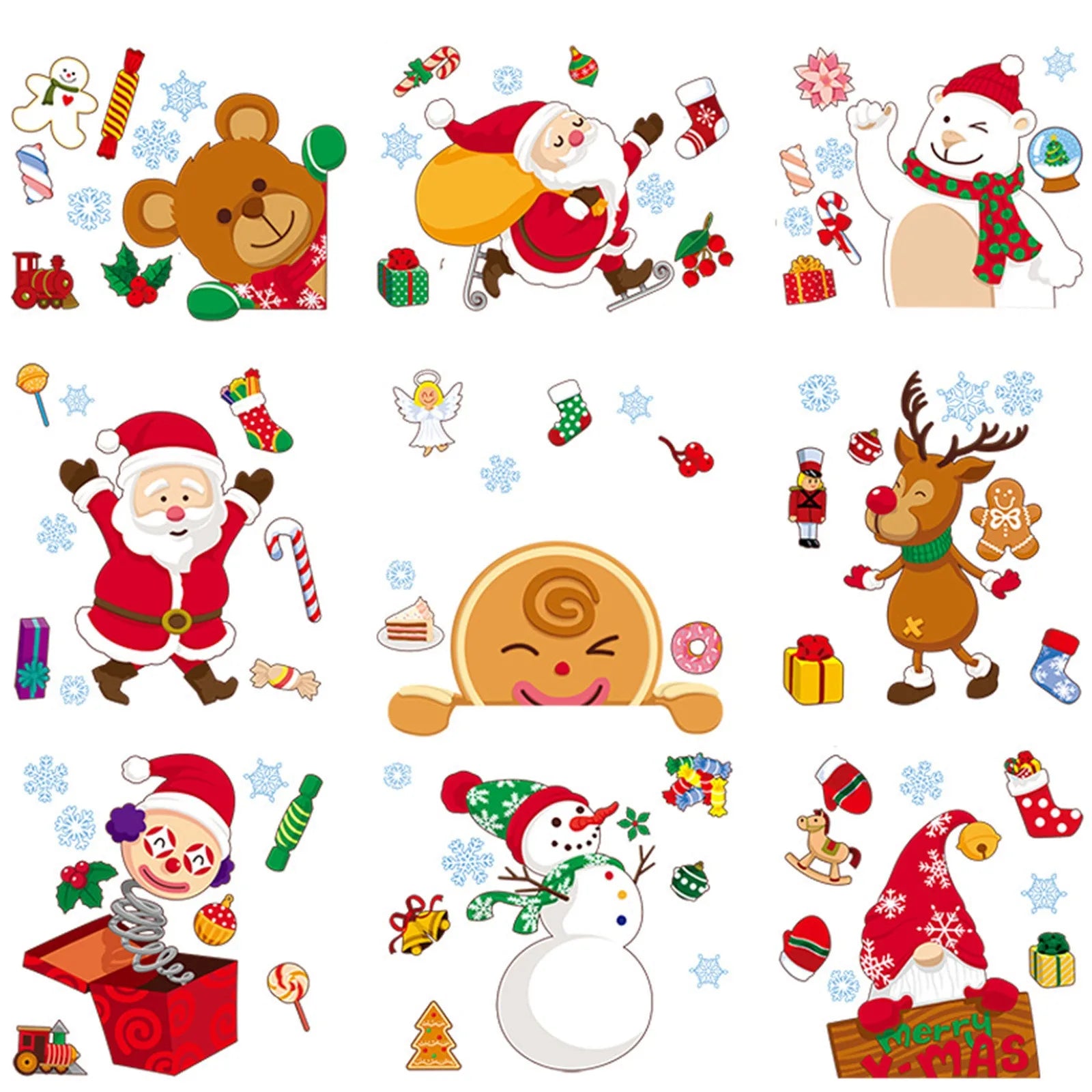 Festive Christmas Window Clings for Kids' Rooms - Image 14
