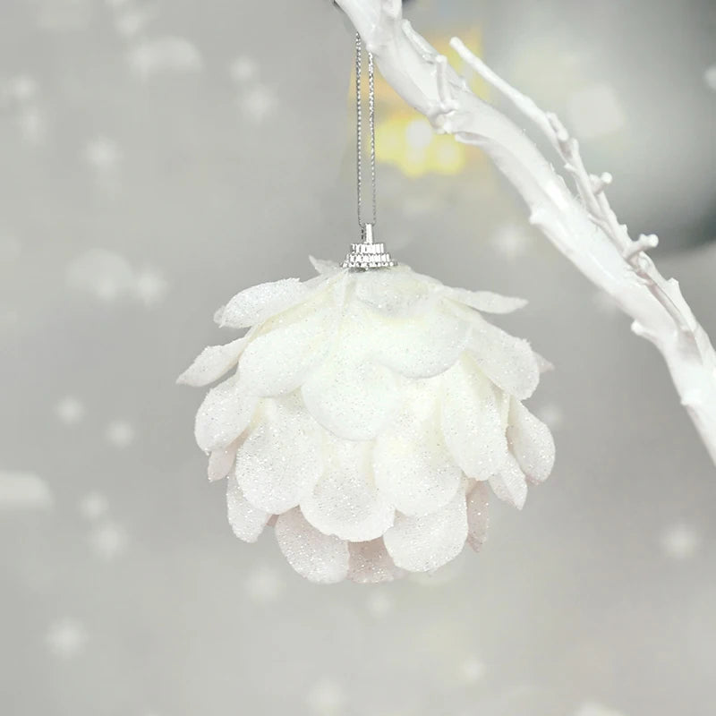 Shatterproof White Foam Christmas Tree Ornaments - Image 11