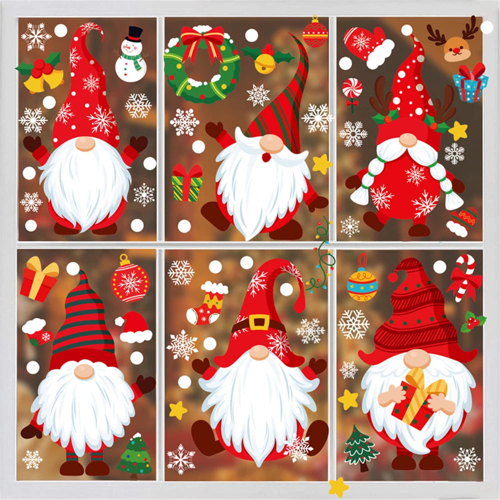 Festive Christmas Window Stickers: Santa, Snowman & Elk - Image 8